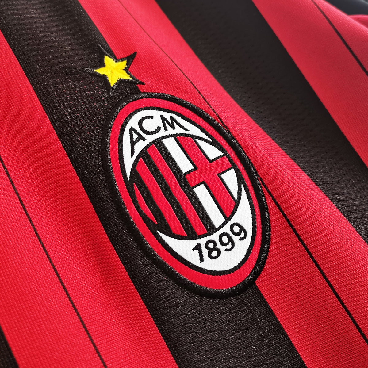 Maillot domicile AC Milan pour homme 2013/14 – manches longues, rétro-vintage