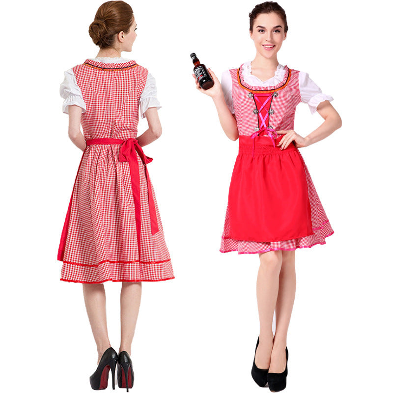 Trachtenkleid für Damen mit Tellerrock und Schnürung