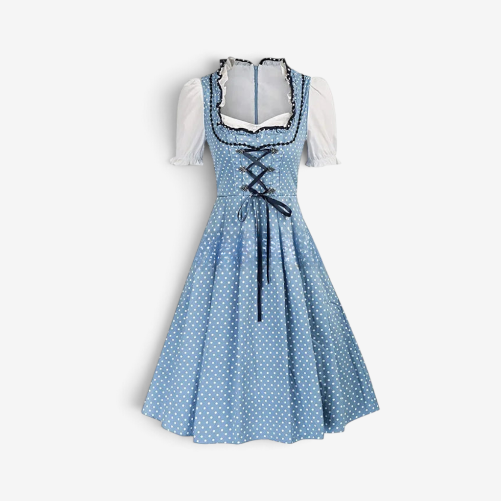 Dirndl-Kleid für Damen im traditionellen Stil mit Schürze