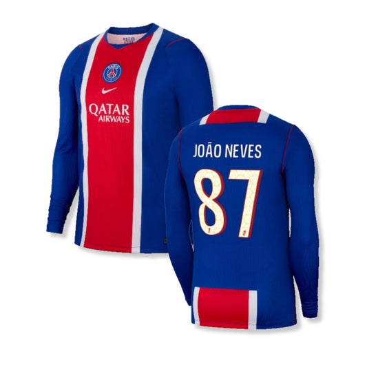 PSG PARIS SAINT-GERMAIN 2026/27 Home Jersey Men's Long Sleeve – JOÃO NEVES 87
