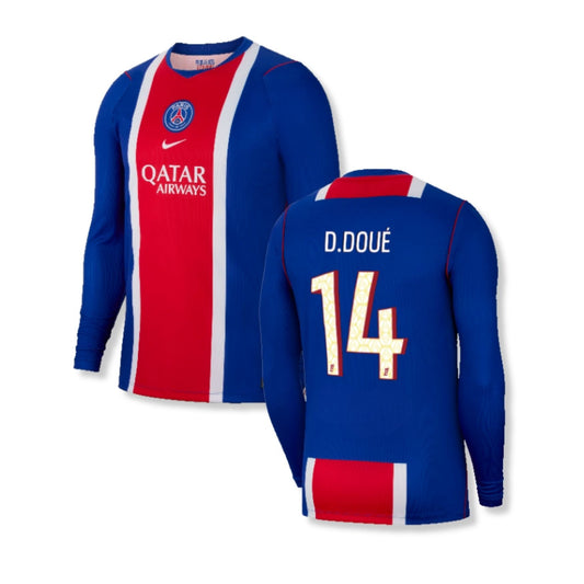 PSG PARIS SAINT-GERMAIN 2026/27 Home Jersey Men's Long Sleeve – D. DOUÉ 14