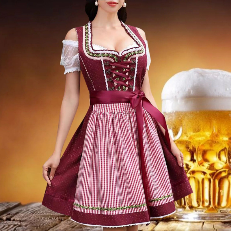 Dirndl für Damen mit besticktem Mieder