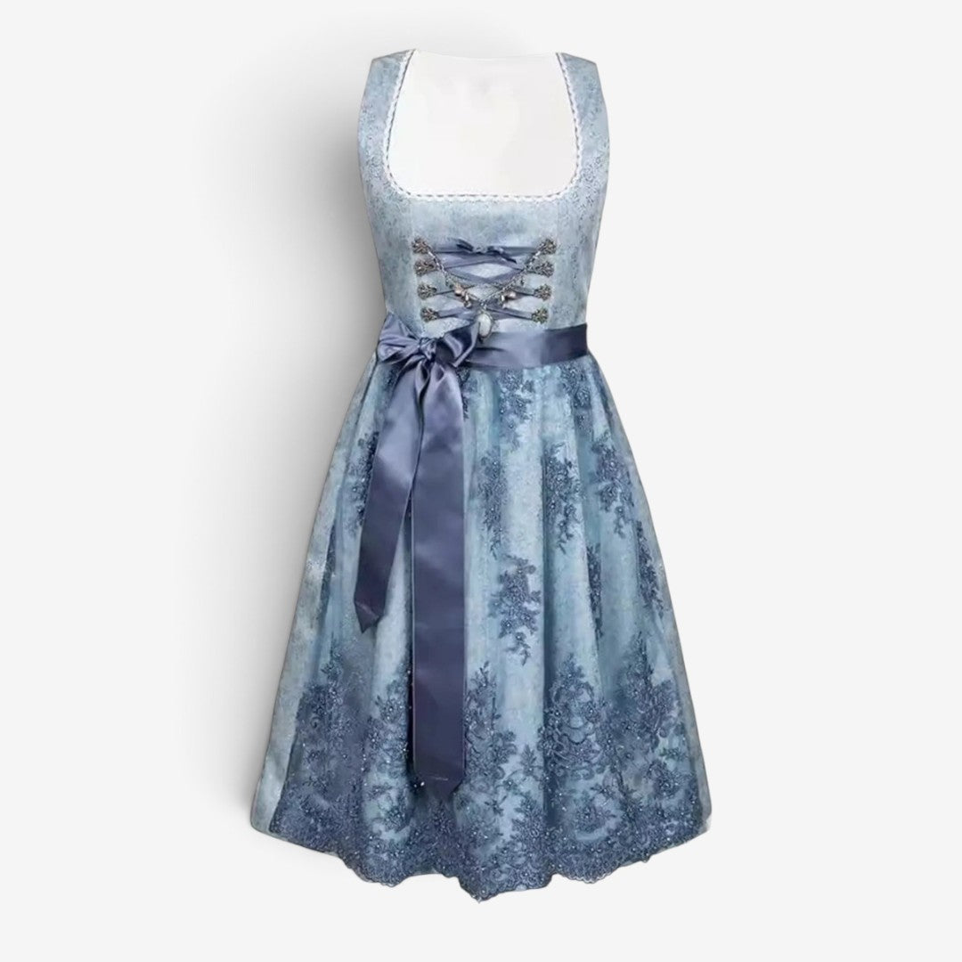 Dirndl für Damen im eleganten Stil mit ausgestelltem Rock