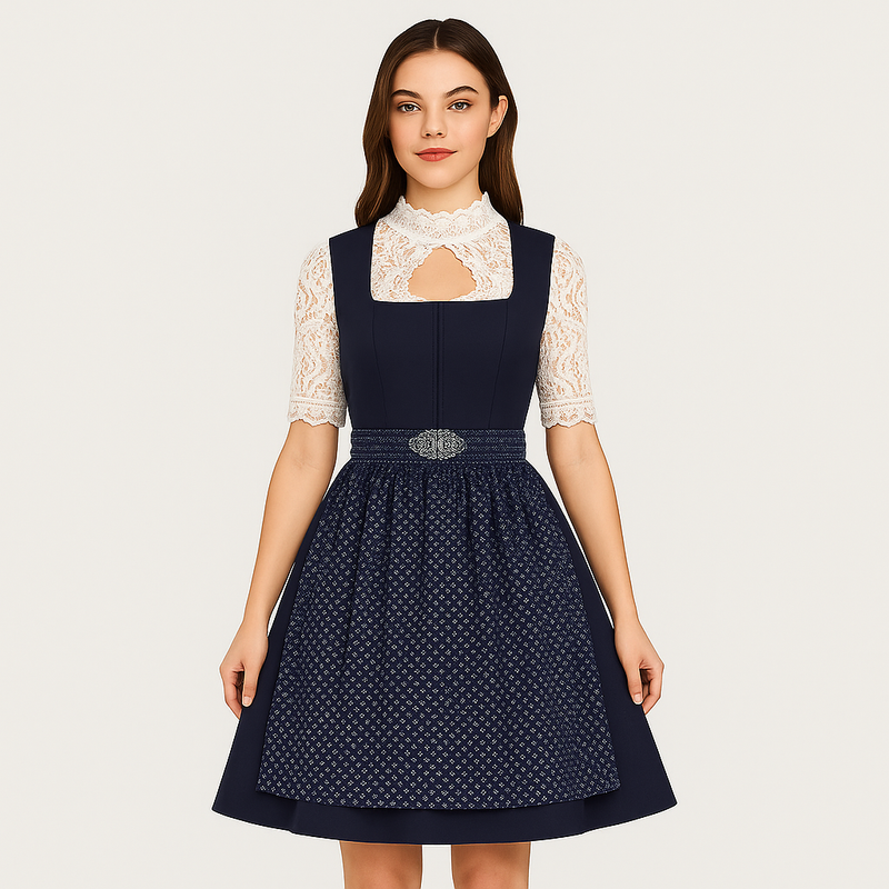 Bayerisches Dirndl für Damen mit Spitzenmieder