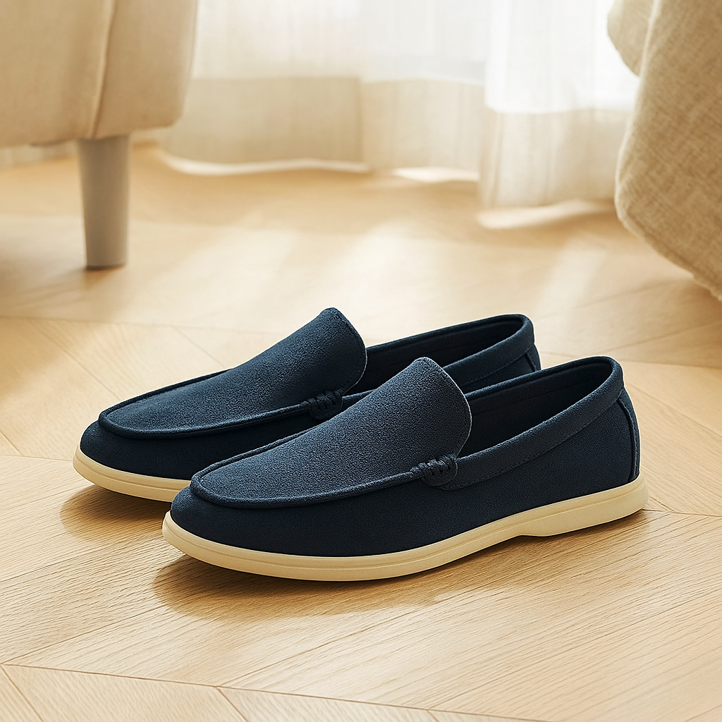 Bruno Klassische Wildleder Slipper – Handgemachte Herren Hausschuhe
