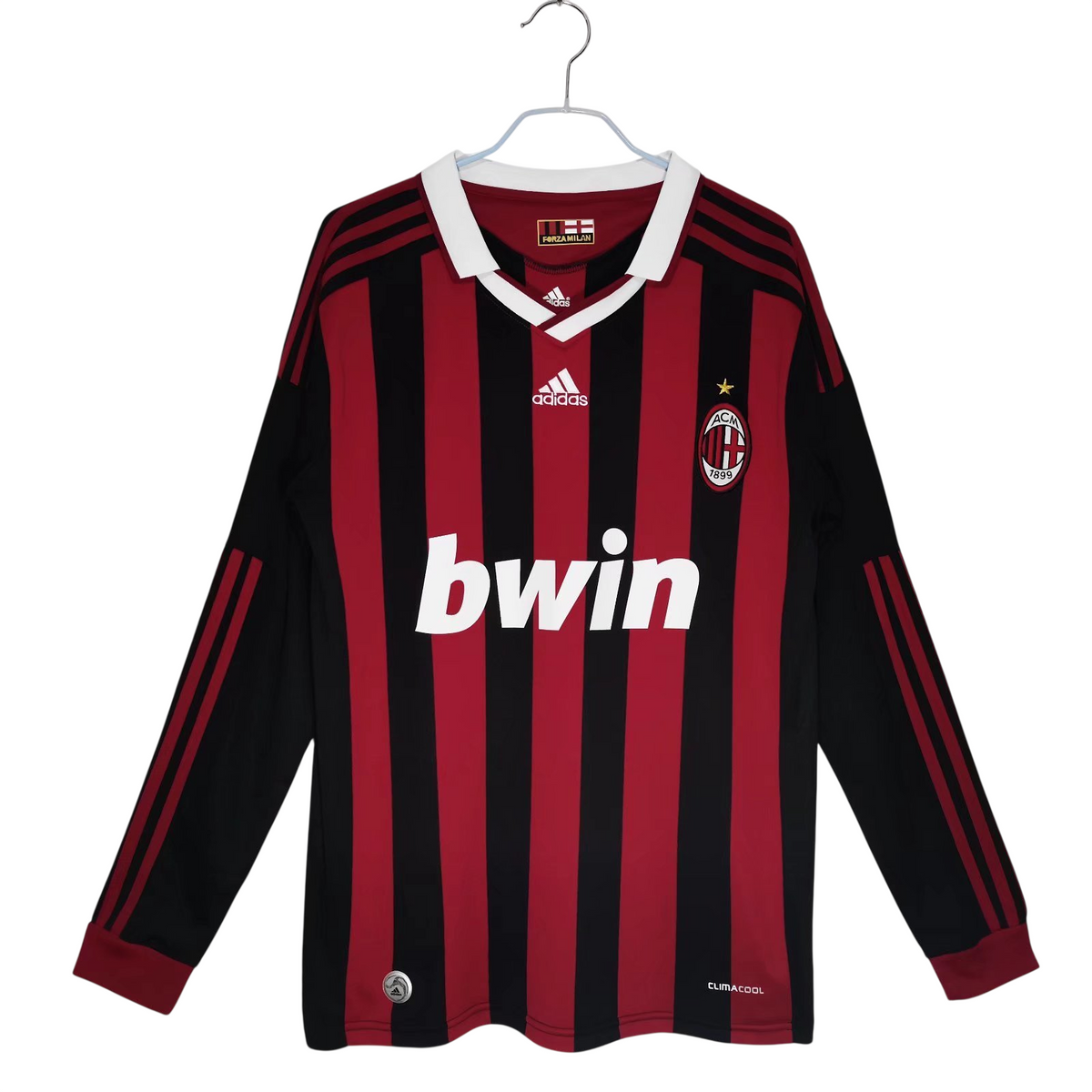 Maglia da casa AC Milan da uomo 2009/10 – Manica lunga, Retrò vintage