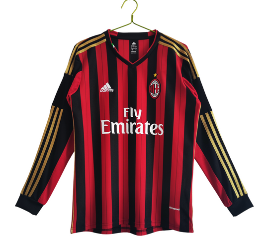 AC Mailand Heim-Trikot für Herren 2013/14 – Langarm, Retro-Vintage