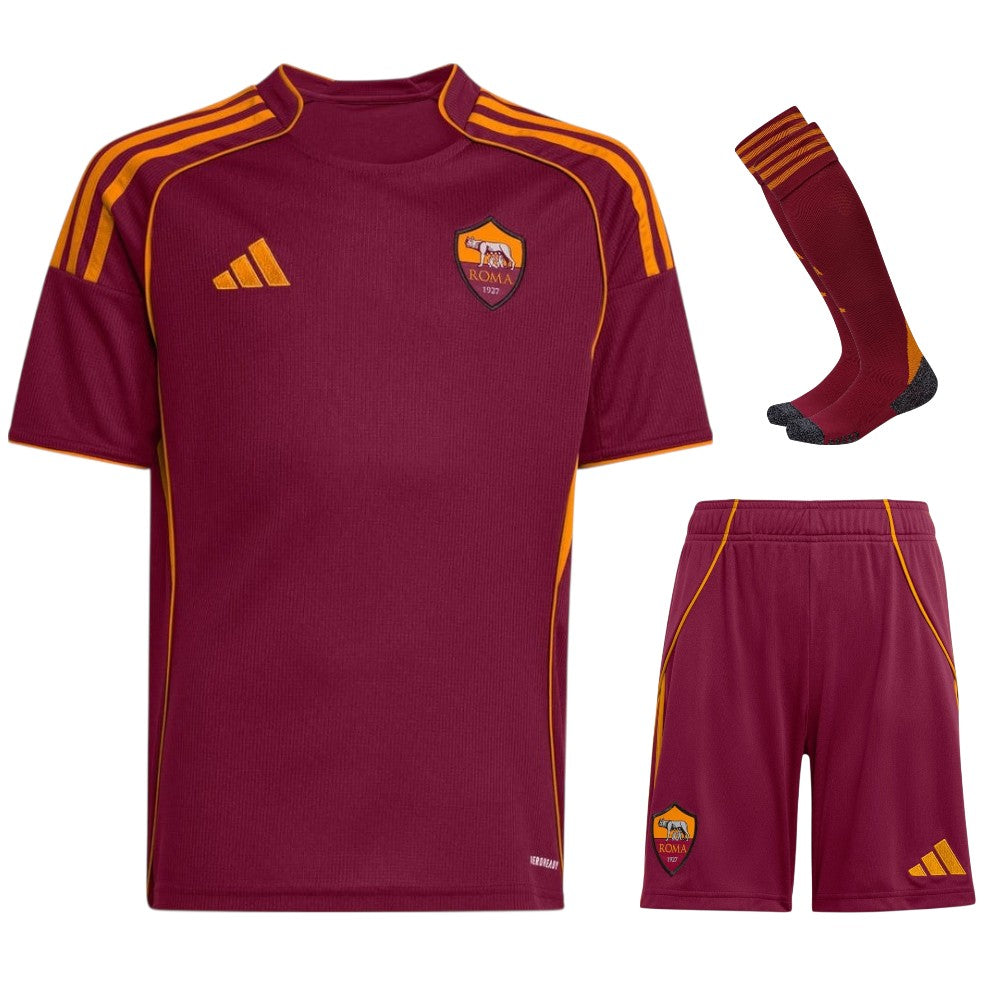 Completo maglia home AS Roma da bambino 2025/26