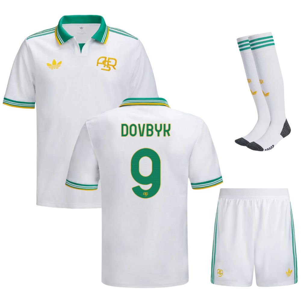 Ensemble troisième maillot enfant de l’AS Rome 2025/26 – blanc