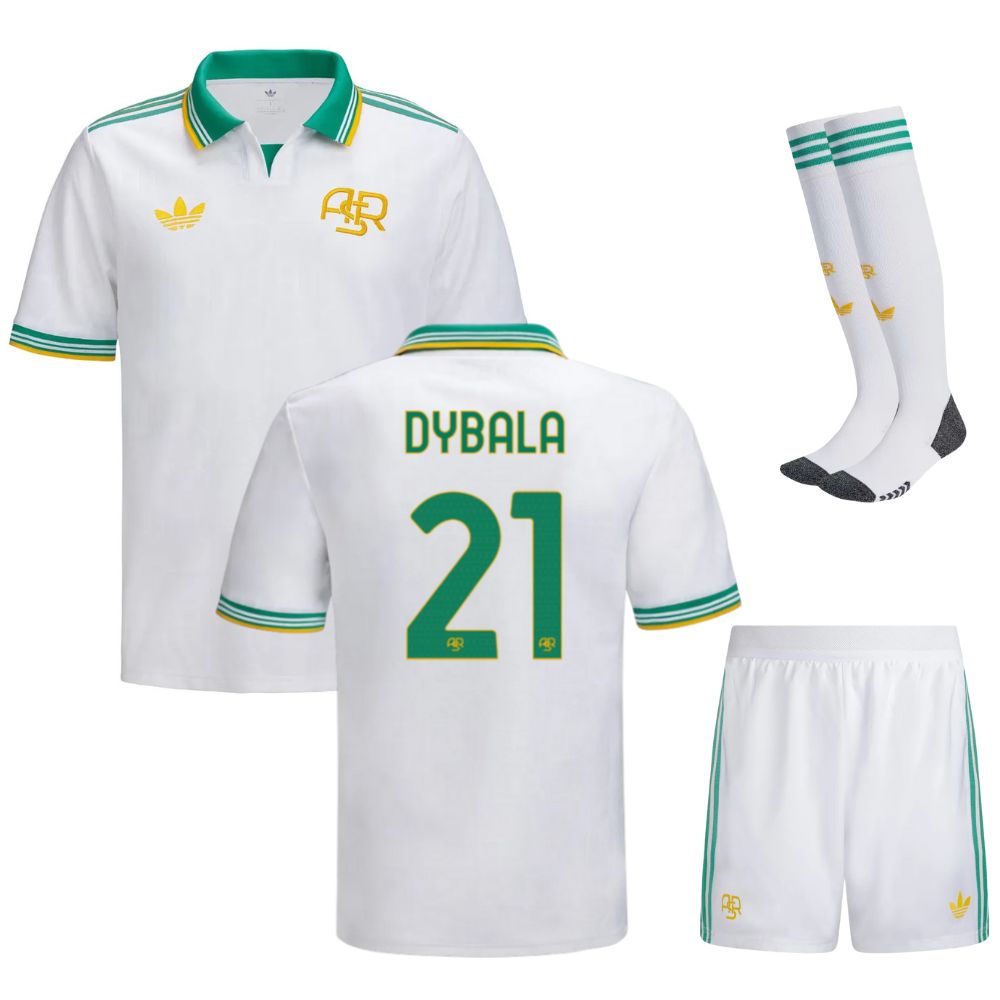 Ensemble troisième maillot enfant de l’AS Rome 2025/26 – blanc