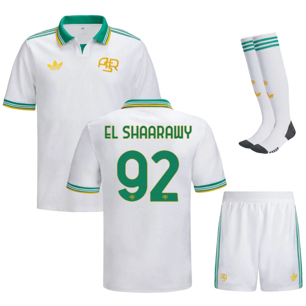 Ensemble troisième maillot enfant de l’AS Rome 2025/26 – blanc