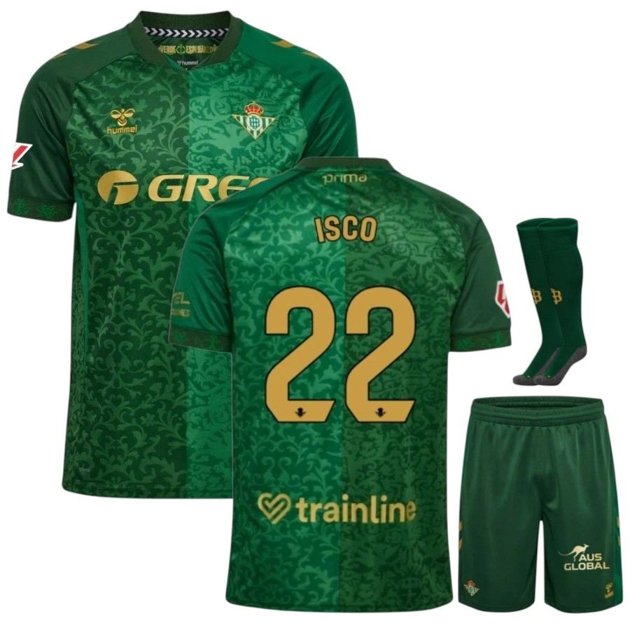 Conjunto de camiseta visitante del Betis Sevilla Isco para niño 2026/27