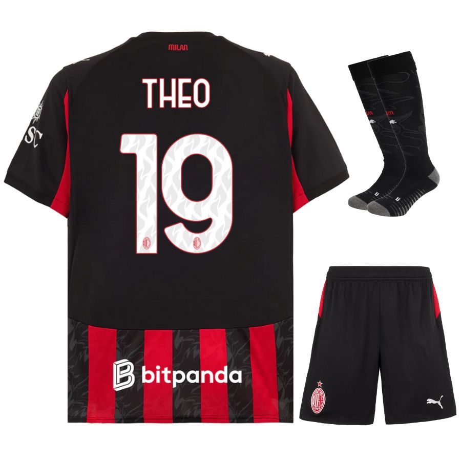 AC Milan-thuisshirtset voor kinderen 2025/26