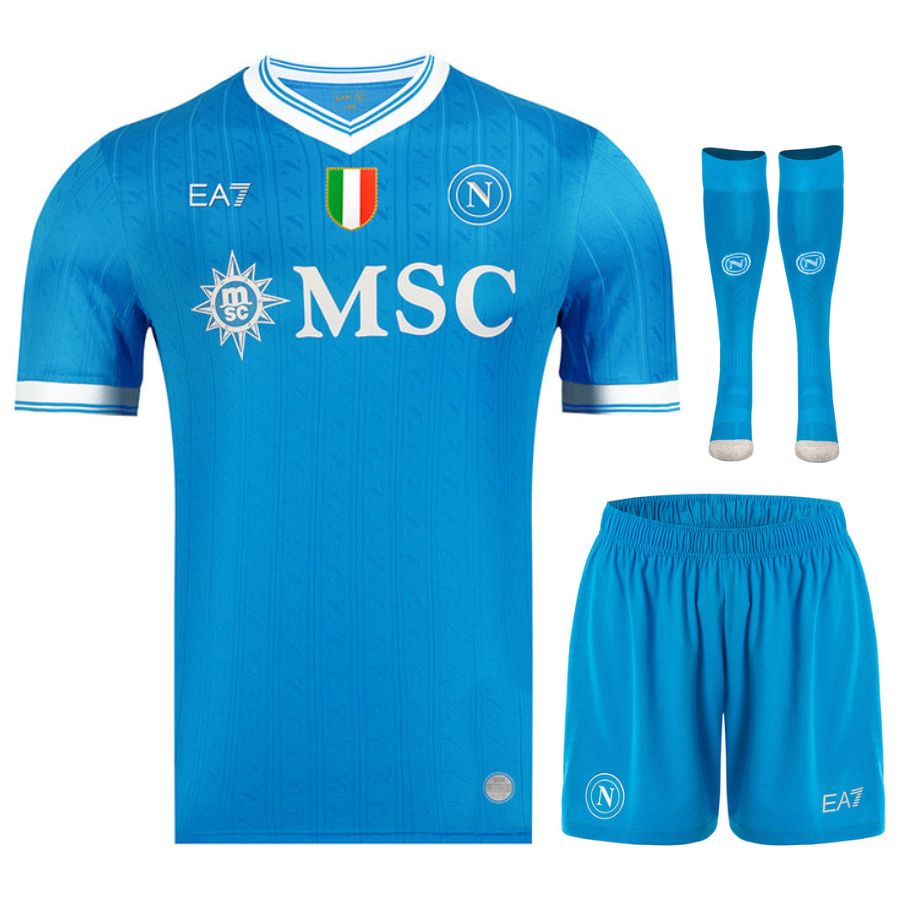 Ensemble maillot domicile pour enfants du SSC Naples 2025/26