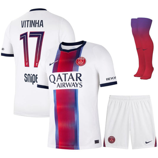 Paris Saint-Germain – Away Jersey Set – 2026/27 – Kids – Vitinha – White