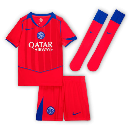 Paris Saint-Germain – Third Shirt Set – 2025/26 – Kids' – Red