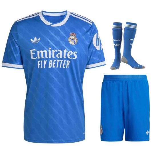 Real Madrid third jersey set for children 2025/26 – blue