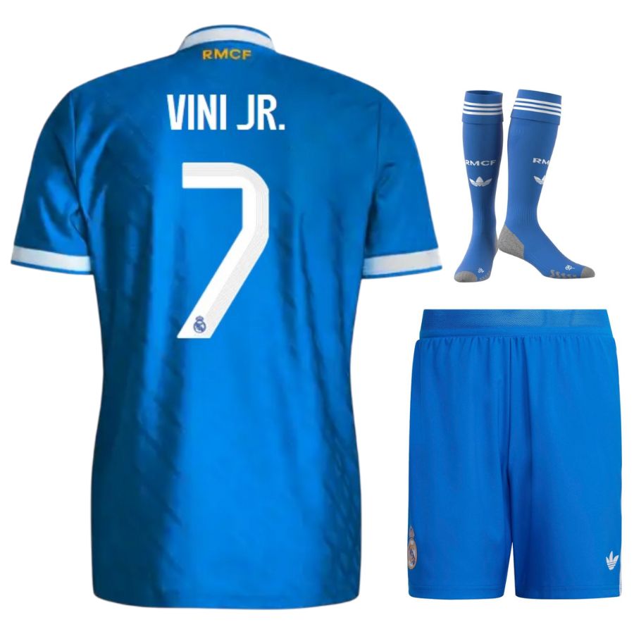 Completo terza maglia Real Madrid per bambini 2025/26 – blu