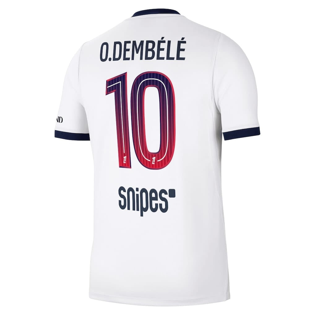 Paris Saint-Germain – Conjunto de camiseta visitante – 2026/27 – Niños – Dembélé – Blanco