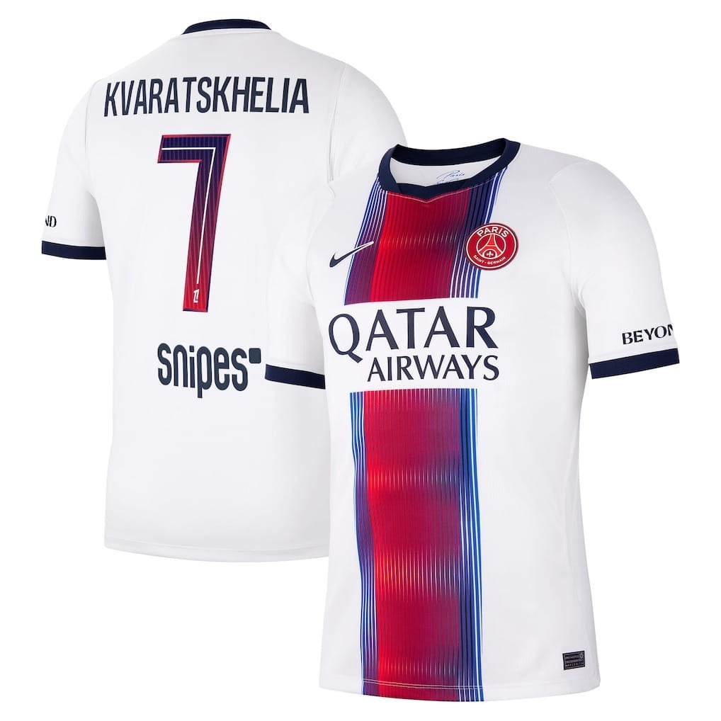 Paris Saint-Germain – Maillot extérieur – 2026/27 – Hommes – Kvaratskhelia – Blanc