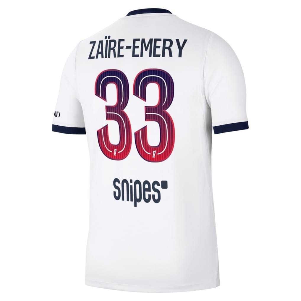 Paris Saint-Germain – Auswärtstrikotset – 2026/27 – Kinder – Zaïre-Emery – Weiß