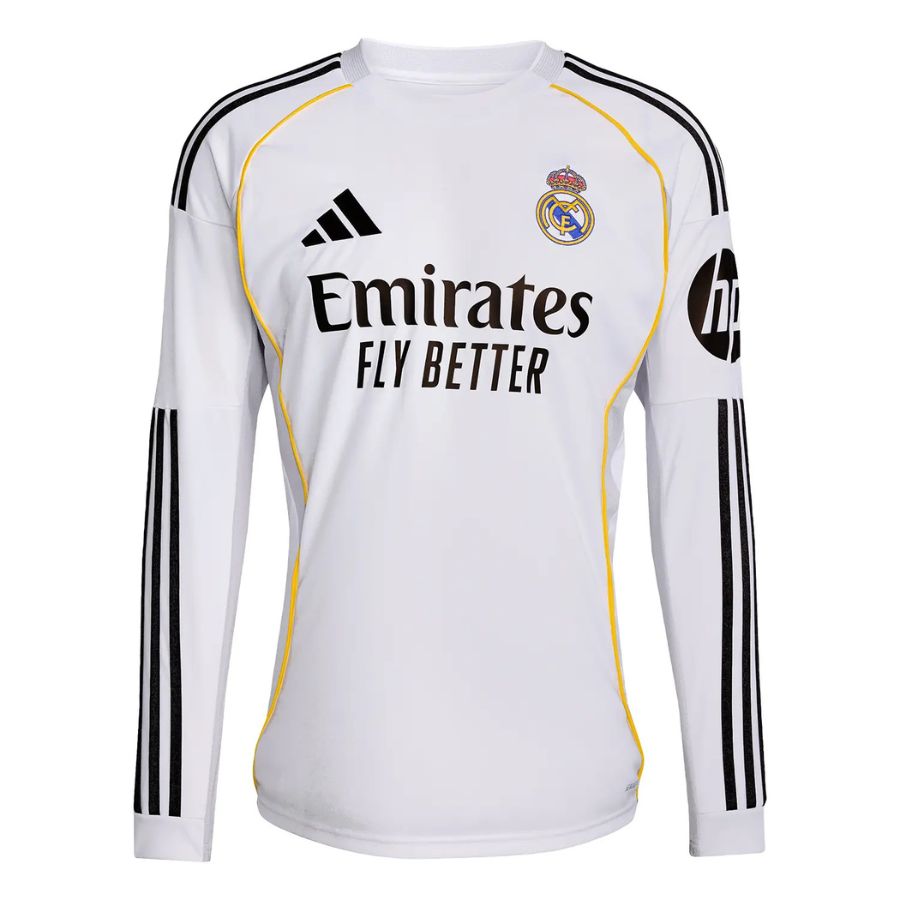 Maglia da casa da uomo del Real Madrid 2025/26 – manica lunga, bianca