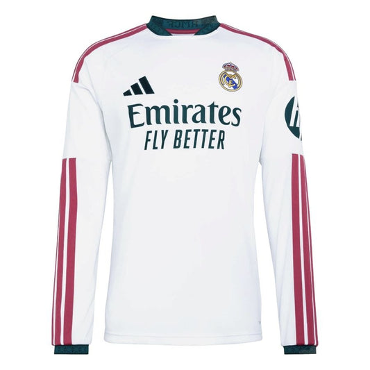 Maglia gara casa Real Madrid da uomo 2026/27 – manica lunga, bianca