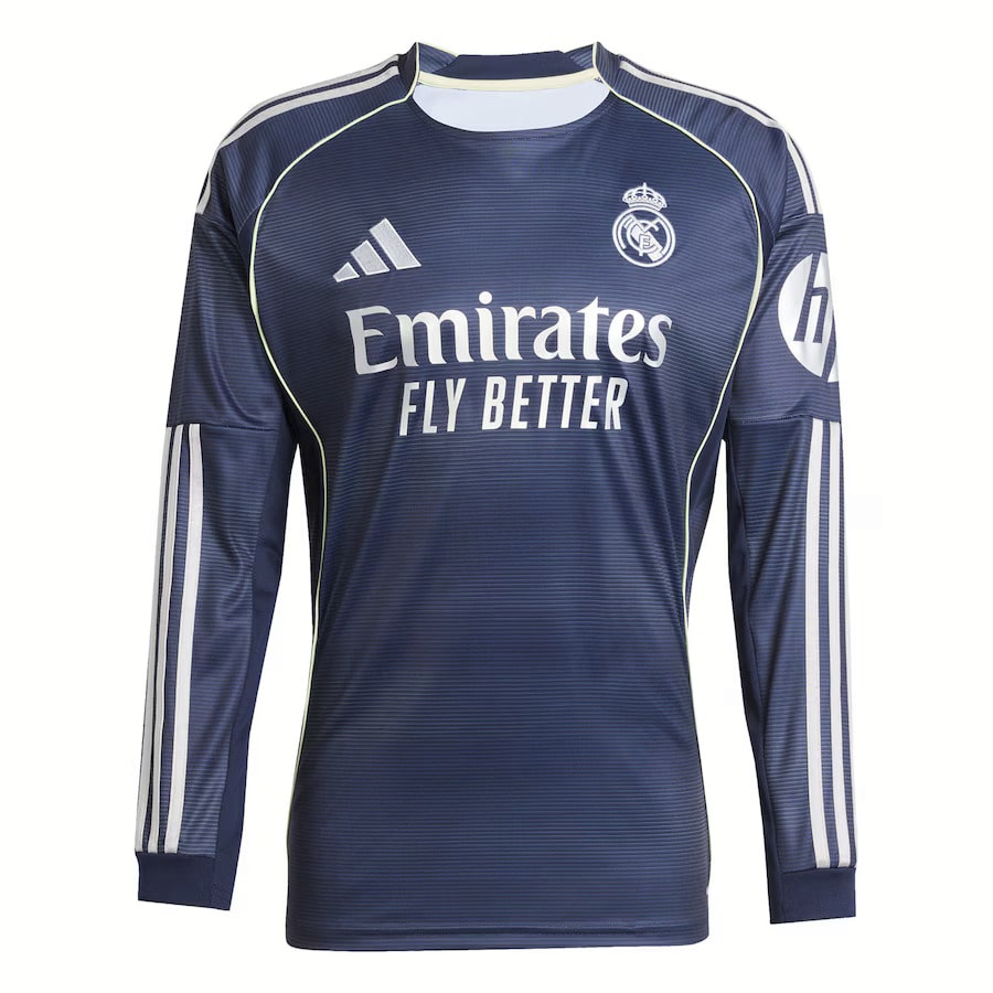 Real Madrid Auswärts-Trikot für Herren 2025/26 – Langarm