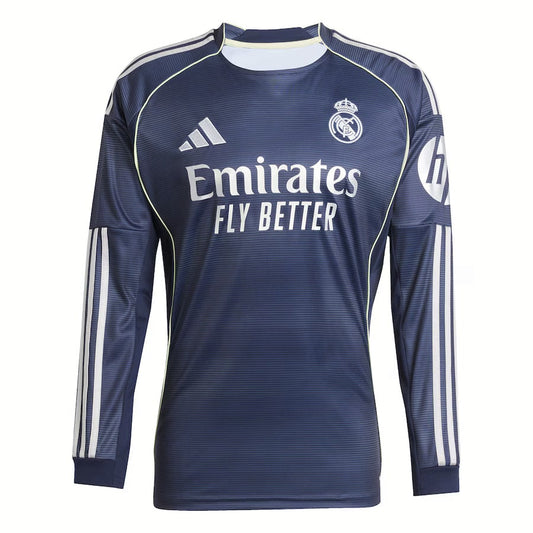 Real Madrid Men's Away Shirt 2025/26 - Long Sleeve