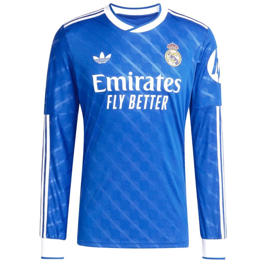 Real Madrid Men's Third Shirt 2025/26 - Long Sleeve, Blue