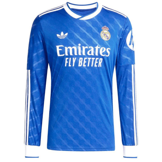 Real Madrid Men's Third Shirt 2025/26 - Long Sleeve, Blue