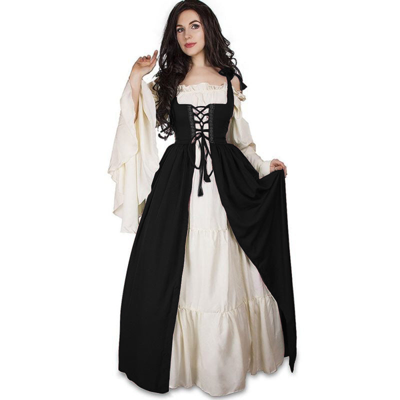 Historisches Kleid für Damen mit V-Ausschnitt