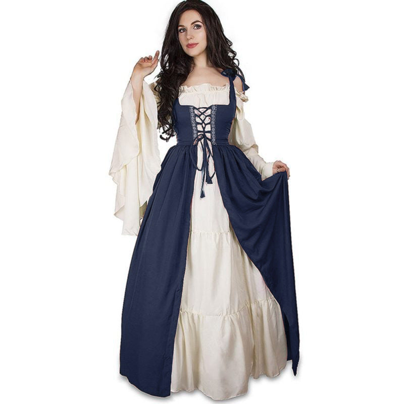 Historisches Kleid für Damen mit V-Ausschnitt