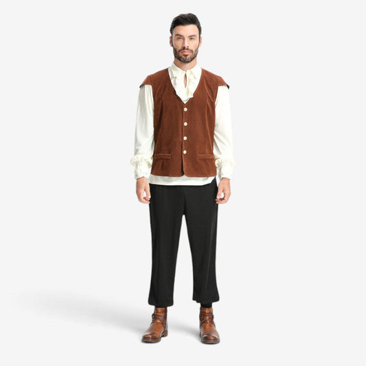 Viktorianische Weste für Herren mit V-Ausschnitt