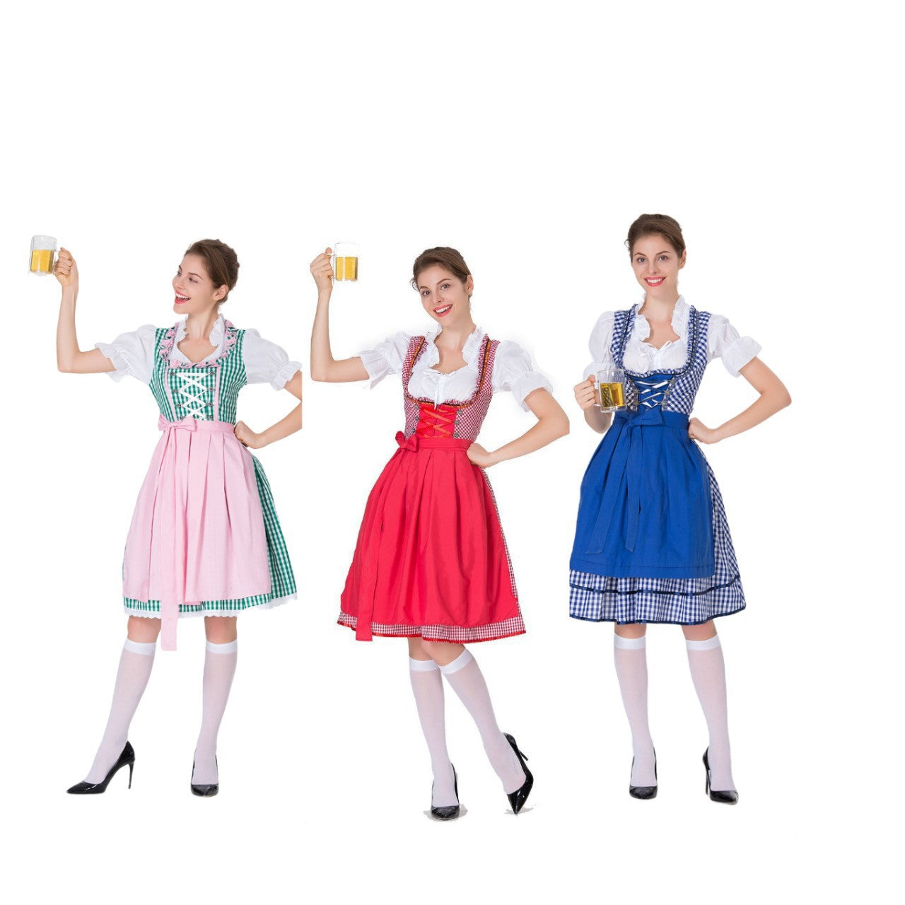 Dirndl für Damen mit modernem Schnitt und Rüschen