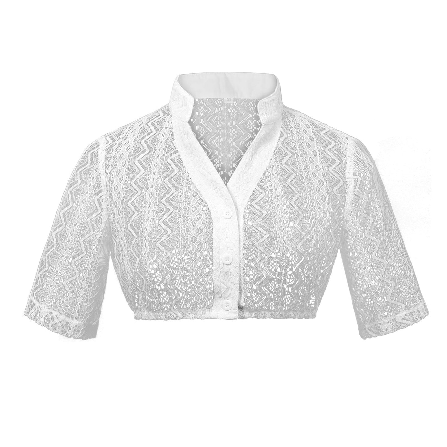 Spitzenbolero für Damen mit Stehkragen und kurzem Schnitt
