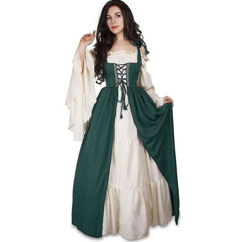 Historisches Kleid für Damen mit V-Ausschnitt