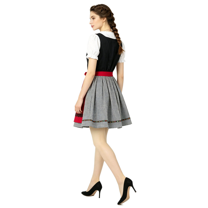 Dirndlkleid für Damen mit Puffärmeln und Schürze