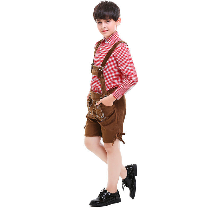 Kinderlederhose für Jungen im traditionellen Stil mit Stickerei