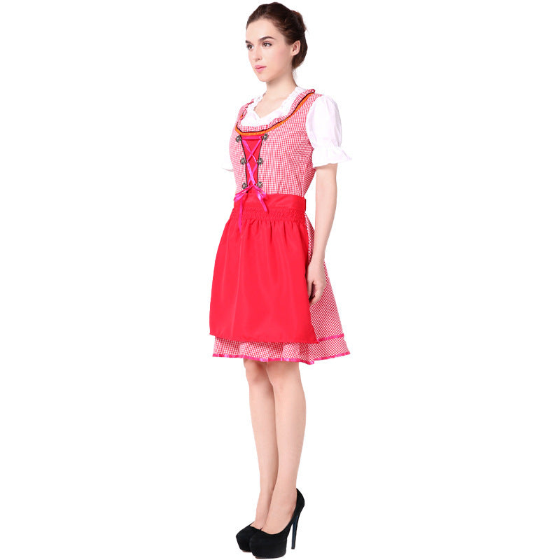 Trachtenkleid für Damen mit Tellerrock und Schnürung