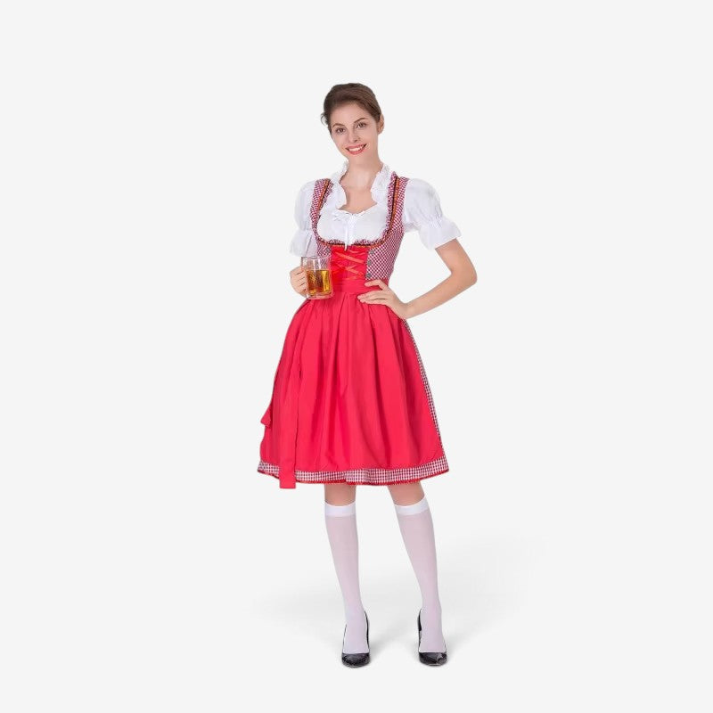 Dirndl für Damen mit modernem Schnitt und Rüschen