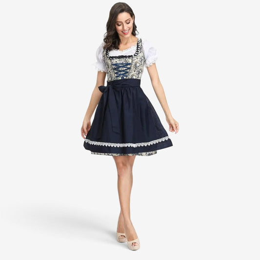 Dirndlkleid für Damen im eleganten Stil mit Schürze