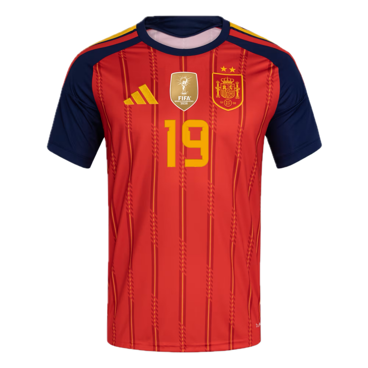 Camiseta local España 2026 LAMINE YAMAL #19 Campeón Mundial 2 Estrellas