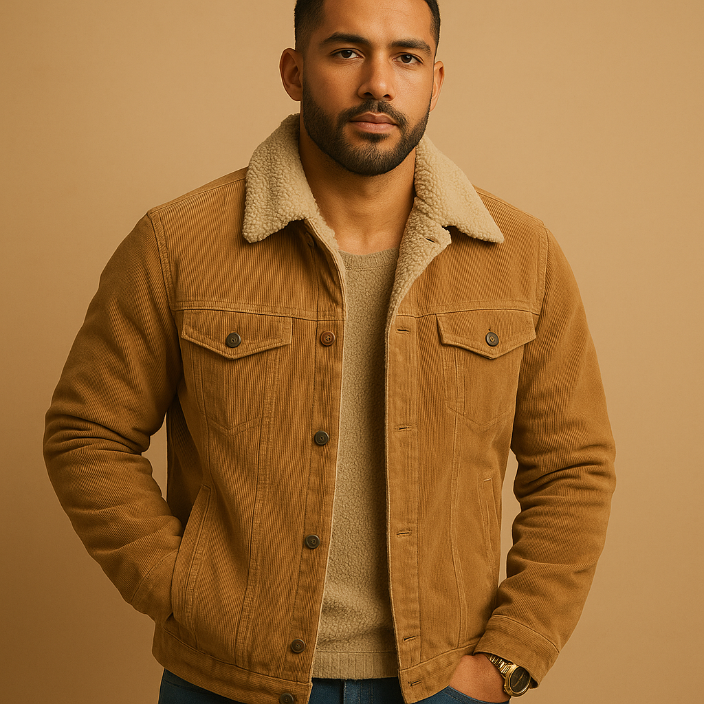 Cord-Jacke für Herren im modernen Schnitt | Daan