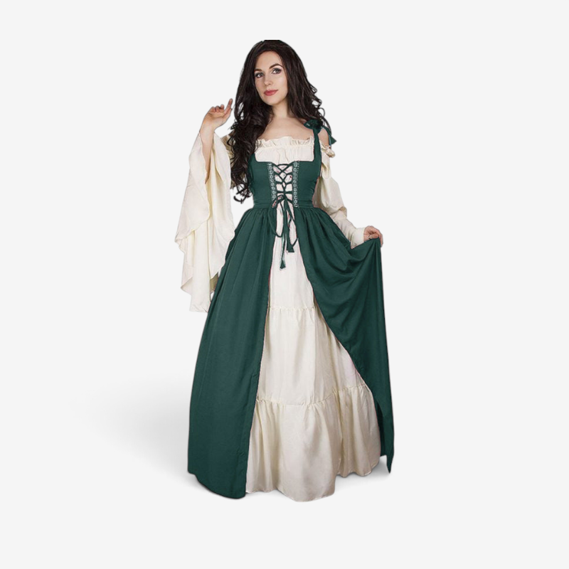 Historisches Kleid für Damen mit V-Ausschnitt