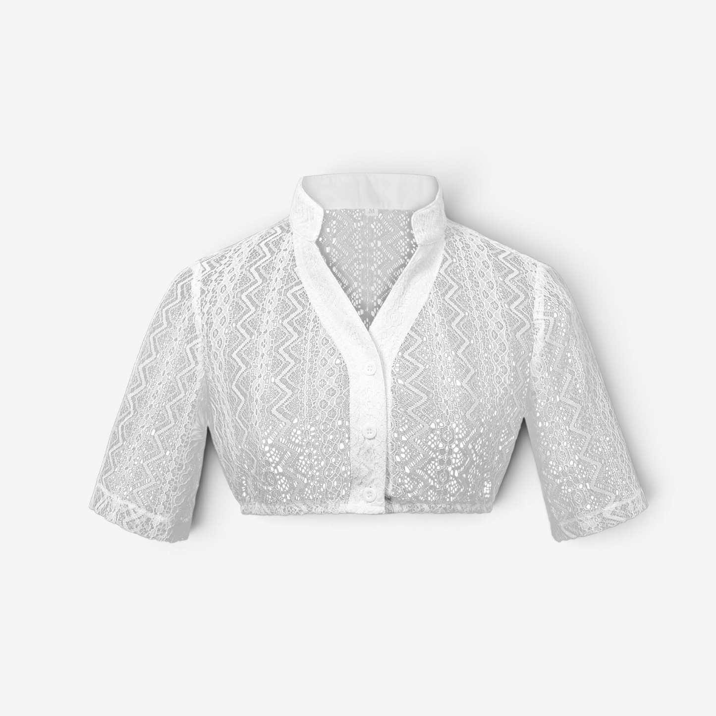 Spitzenbolero für Damen mit Stehkragen und kurzem Schnitt