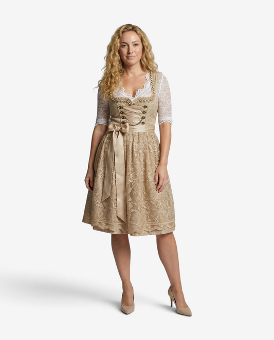 Dirndl für Damen im eleganten Stil mit Schürze