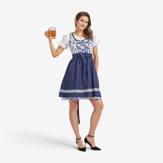 Oktoberfest-Kleid für Damen mit Blumenmuster