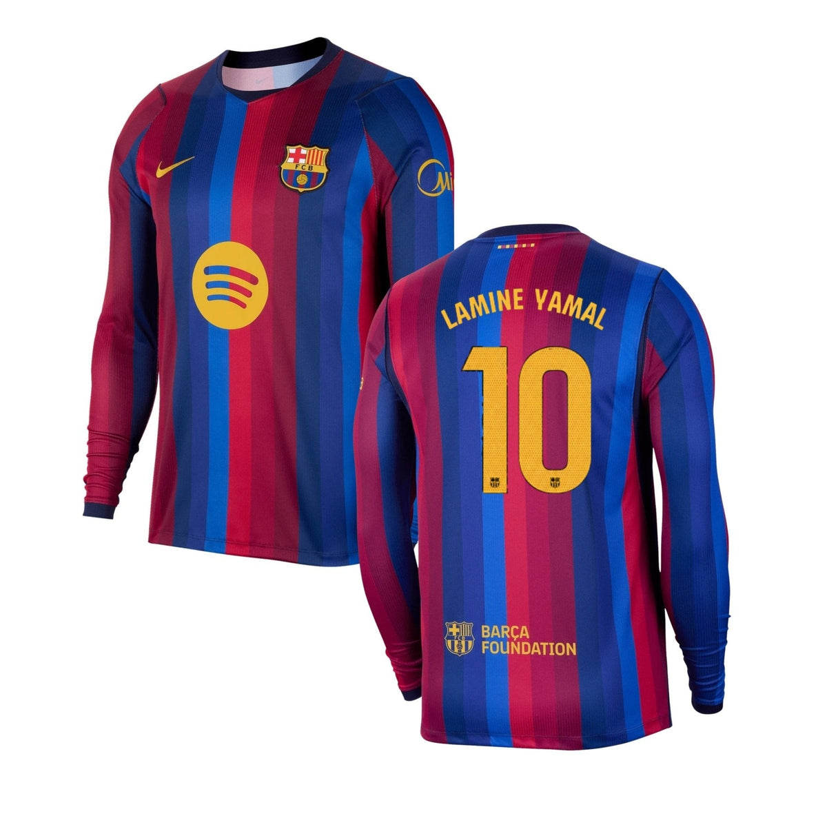 Camiseta local del FC BARCELONA 2026/27 para hombre, manga larga - LAMINE YAMAL 10
