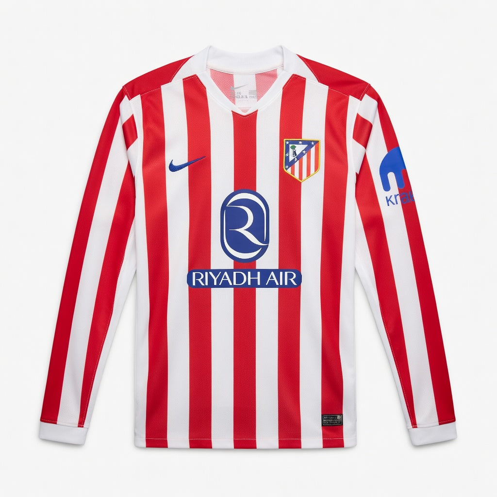 Atlético Madrid thuisshirt voor heren 2025/26 - lange mouwen
